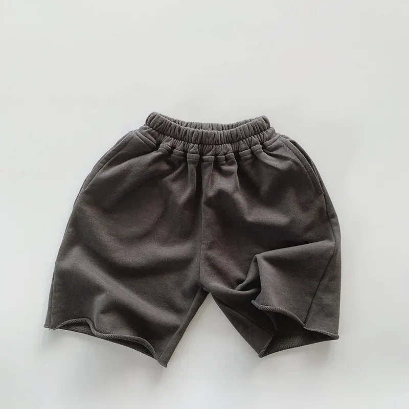 ハーフパンツ・ショートパンツ dark gray / 12M 80cm キッズパンツ ジャージ ハーフパンツ シンプルベーシック 4カラー