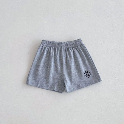 ハーフパンツ・ショートパンツ dark gray / 12M  80cm キッズパンツ ルーズショートパンツ ワンポイントロゴプリント 5カラー