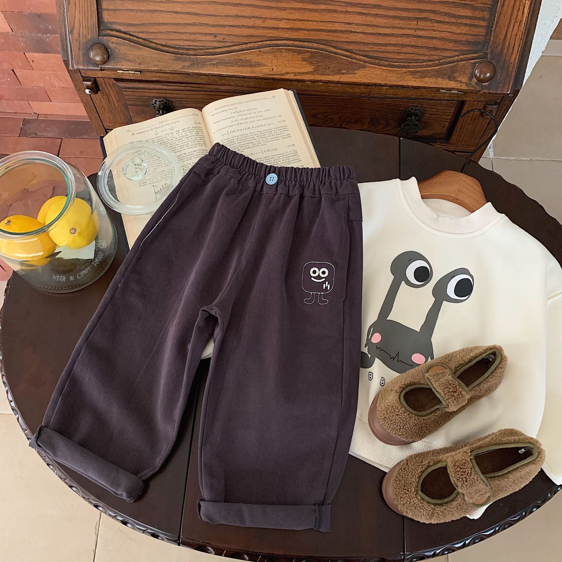 ロングパンツ・スウェットパンツ dark gray / 12M  80CM キッズパンツ キャラクターアップリケロングルーズパンツ【mh-0008542】