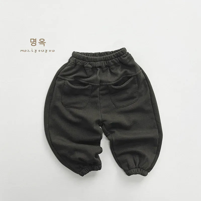 ロングパンツ・スウェットパンツ dark gray green / 12M  80cm キッズパンツ ルーズスウェットパンツ ジョガーパンツ 2カラー