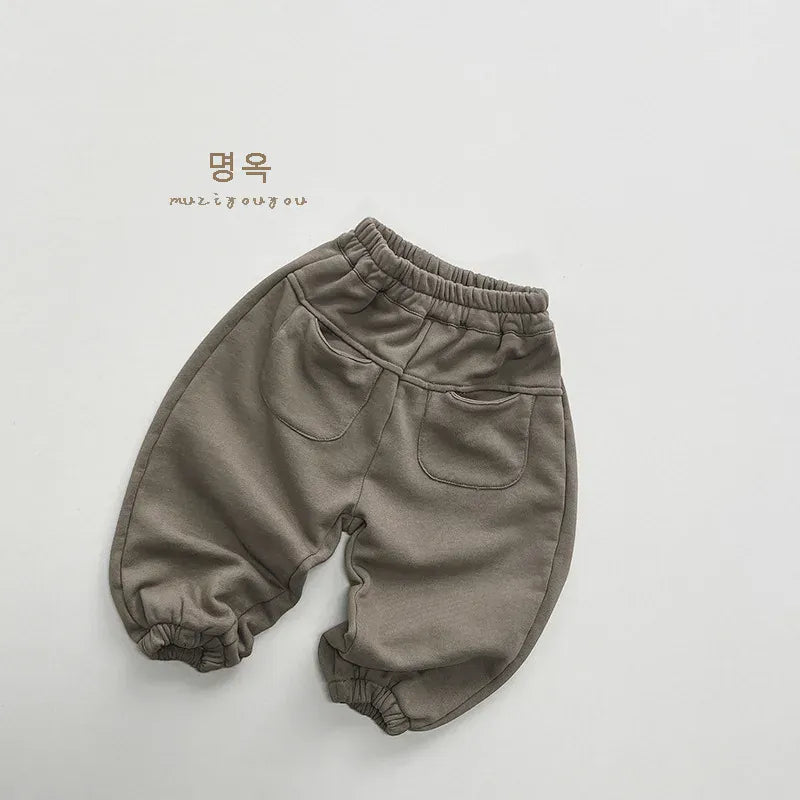ロングパンツ・スウェットパンツ dark khaki / 12M  80cm キッズパンツ ルーズスウェットパンツ ジョガーパンツ 2カラー