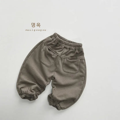 ロングパンツ・スウェットパンツ dark khaki / 12M  80cm キッズパンツ ルーズスウェットパンツ ジョガーパンツ 2カラー