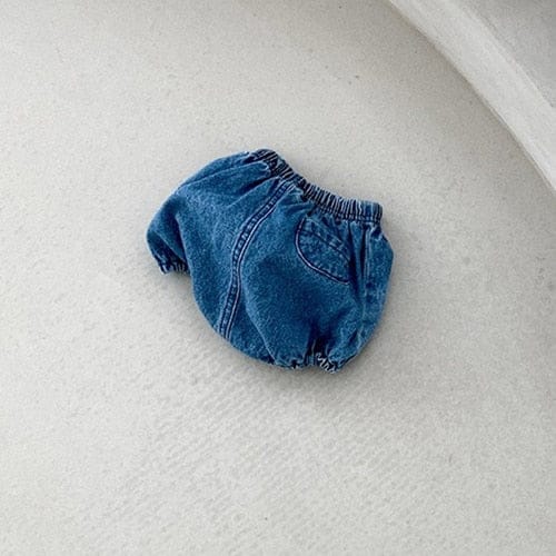 ブルマパンツ deep blue bloomer / 66cm ☺︎ ベビー デニム ブルマパンツ ショートパンツ 2カラー
