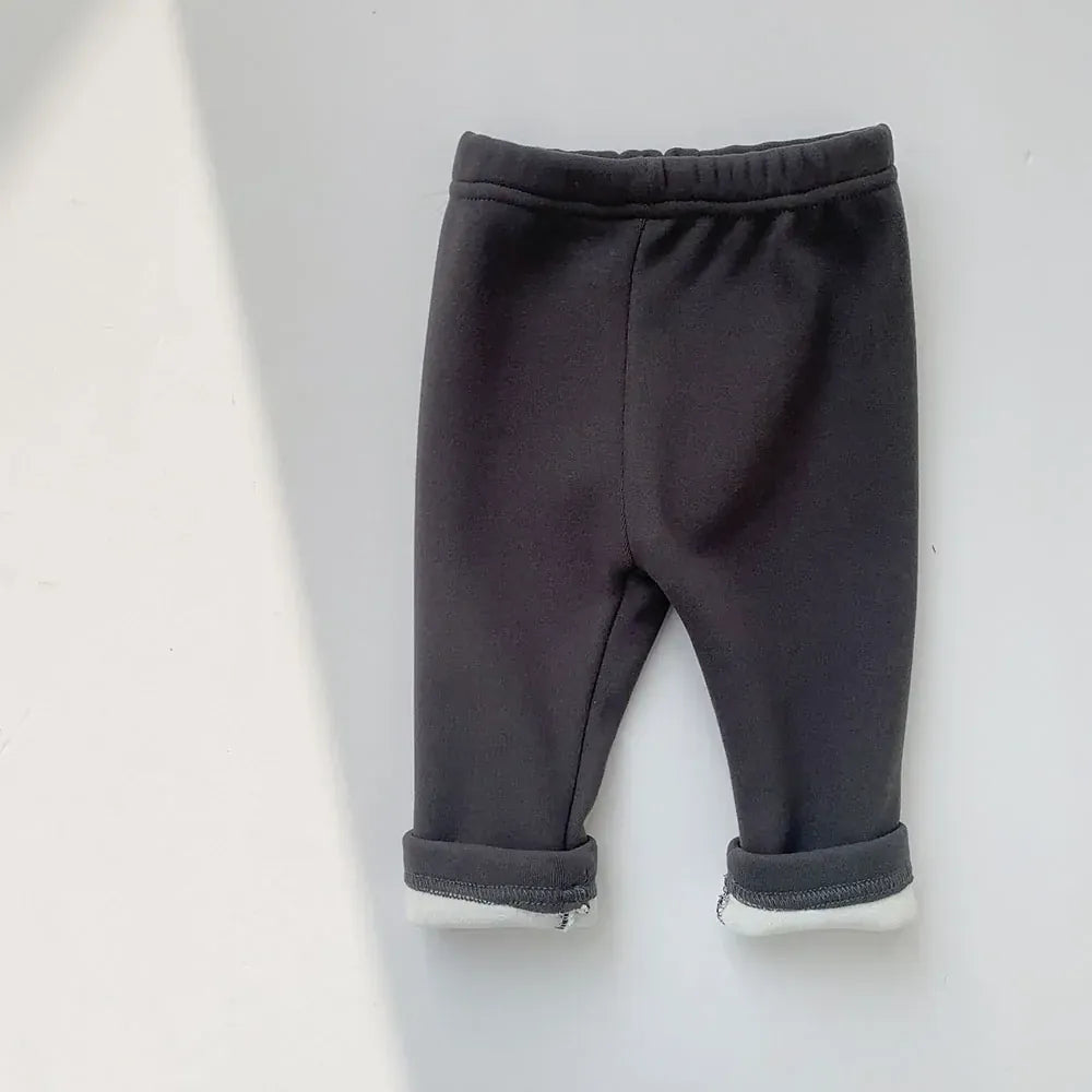 レギンスパンツ deep grey / 66cm ベビーパンツ 裏フリースレギンスパンツ 厚手レギパン シンプルベーシック 7カラー