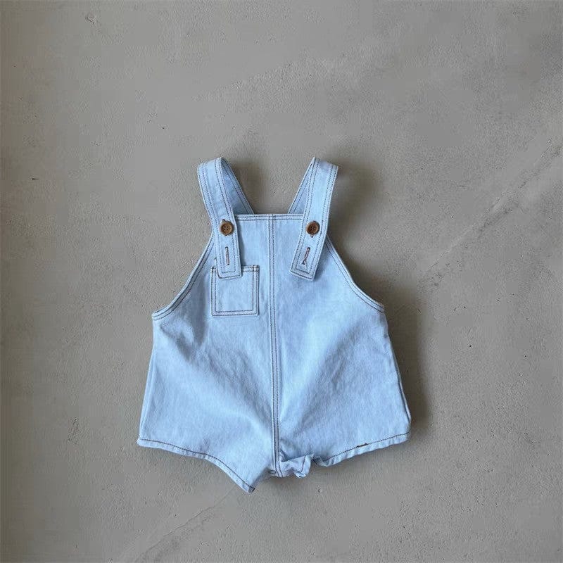 オーバーオール Denim Blue / 73cm デニム/ドットサスペンダーパンツオーバーオール【mh0010358】