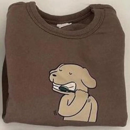 トレーナー・フーディ Dog Tops / 9M/73cm ベビー アニマル 歯磨き トレーナー チェック パンツ【mh0000296】