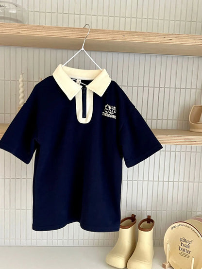長袖セットアップ dress / 2T  90cm キッズセットアップ 2点セット ワンピース 長袖ラペルトレーナーセット 長袖ワンピース リンクコーデ 兄弟姉妹 お揃いコーデ