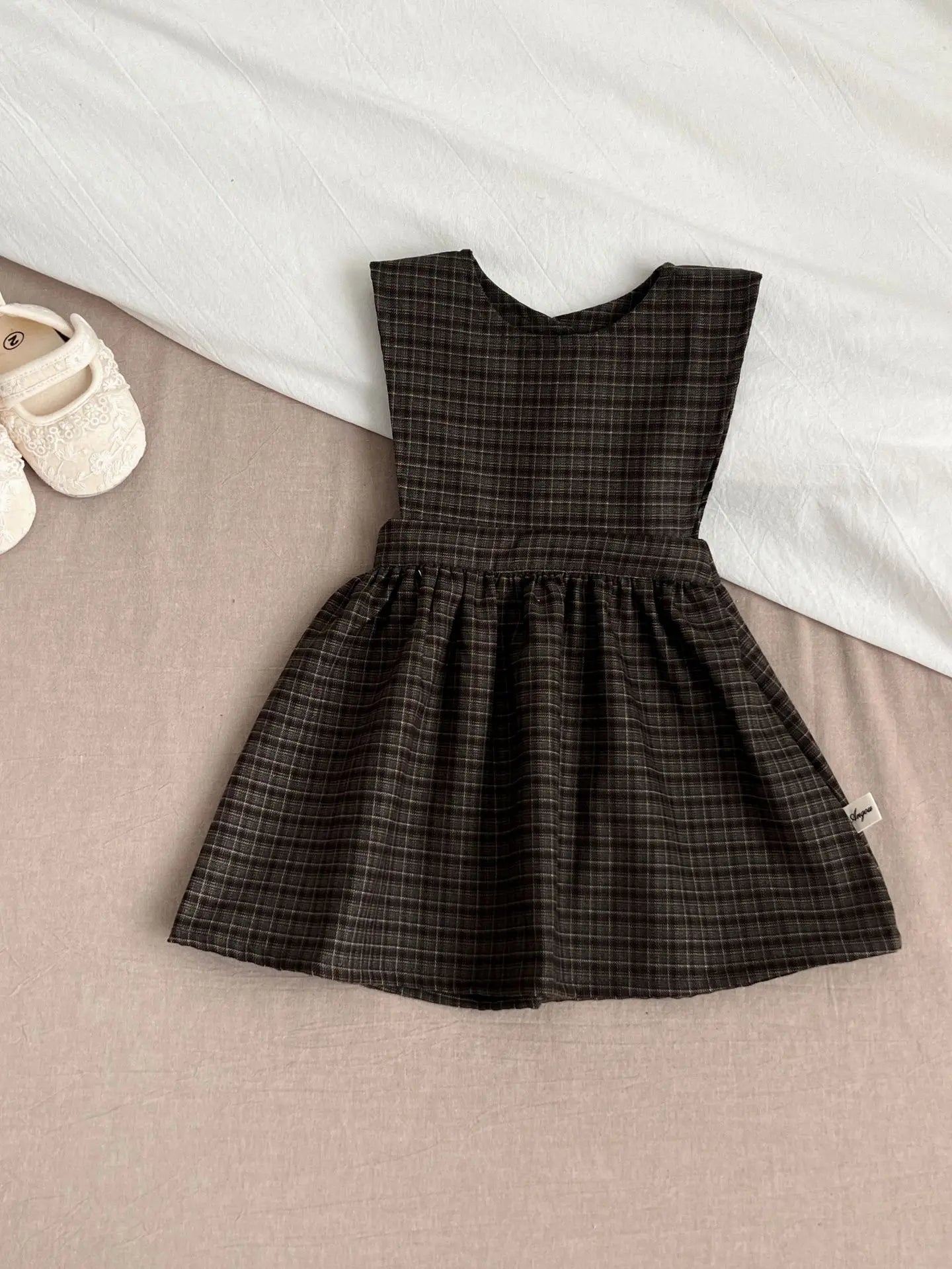 ノースリーブロンパース dress / 6M  66cm ベビーロンパース/ワンピース/トップス ノースリーブ チェック