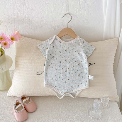 半袖ロンパース Flower / 66cm フラワー小花柄プリント半袖ボディスーツ【mh0009752】