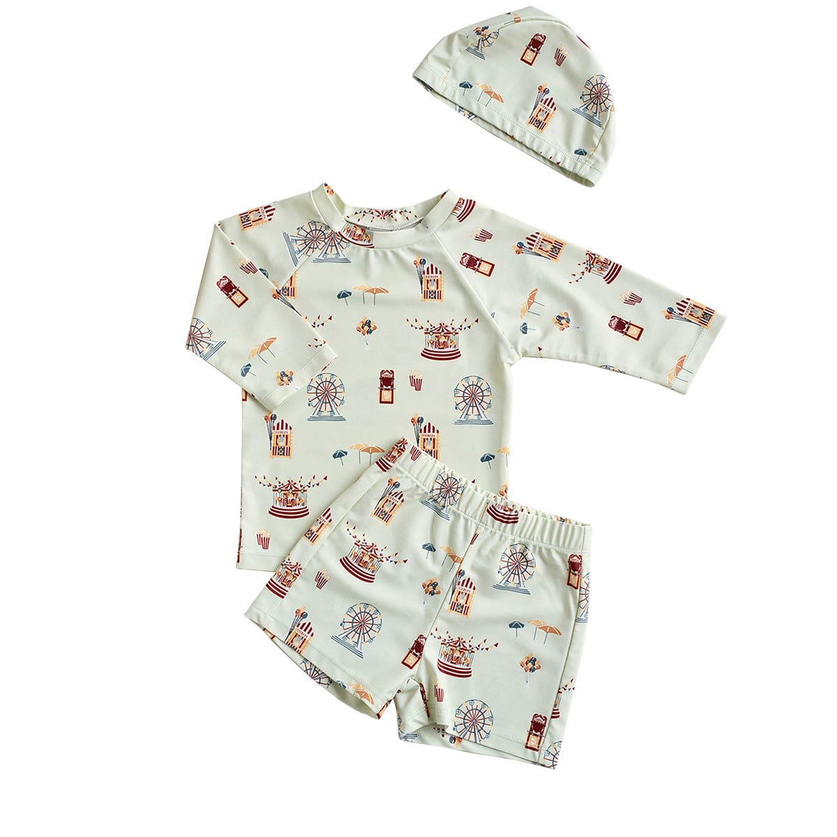 ベビー用水着 Full Print Swimsuit Dream Paradise [Free Swim Cap of the same suit] / 80 ボーイズ水着 7分丈セパレートスイムウェア ラッシュガード【mh0009301】