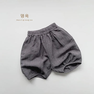 ハーフパンツ・ショートパンツ gray / 12M  80cm キッズパンツ バルーンショートパンツ レトロスタイル 2カラー