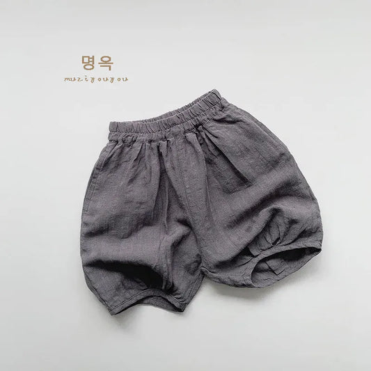 ハーフパンツ・ショートパンツ gray / 12M  80cm キッズパンツ バルーンショートパンツ レトロスタイル 2カラー