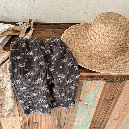 ロングパンツ・スウェットパンツ gray / 12M  80cm キッズパンツ サマールーズロングパンツ フラワー小花柄プリント 2カラー