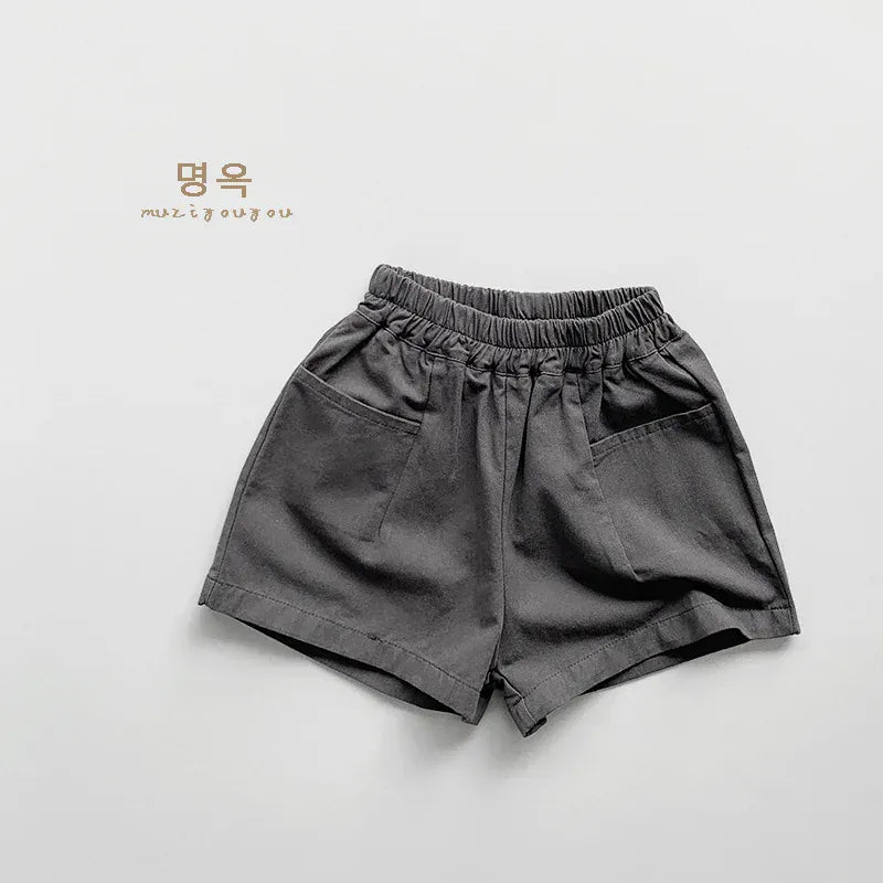 ハーフパンツ・ショートパンツ gray / 12M  80cm キッズパンツ ショートパンツ シンプルベーシック 5カラー