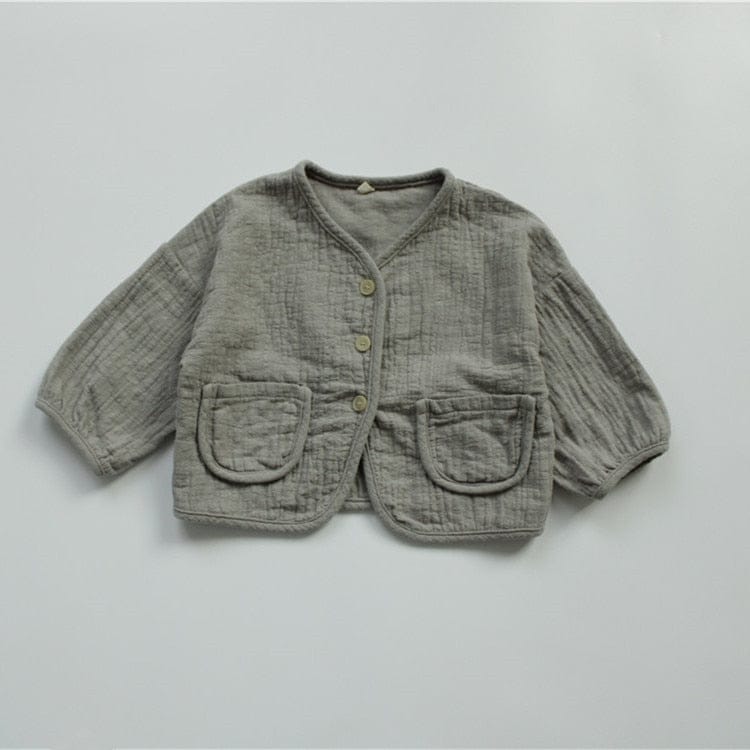 ショートコート・ジャケット・ジャンパー Gray / 80cm キッズ コットンリネン ジャケット