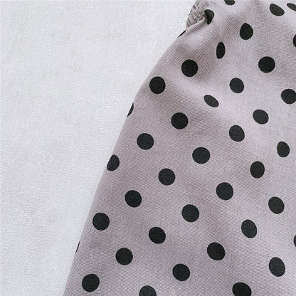 ノースリーブジャンプスーツ Gray / 80cm 【国内発送・送料無料】ベビージャンプスーツ ルーズ キャミソールロンパース オーバーオール  水玉ドット 80サイズ