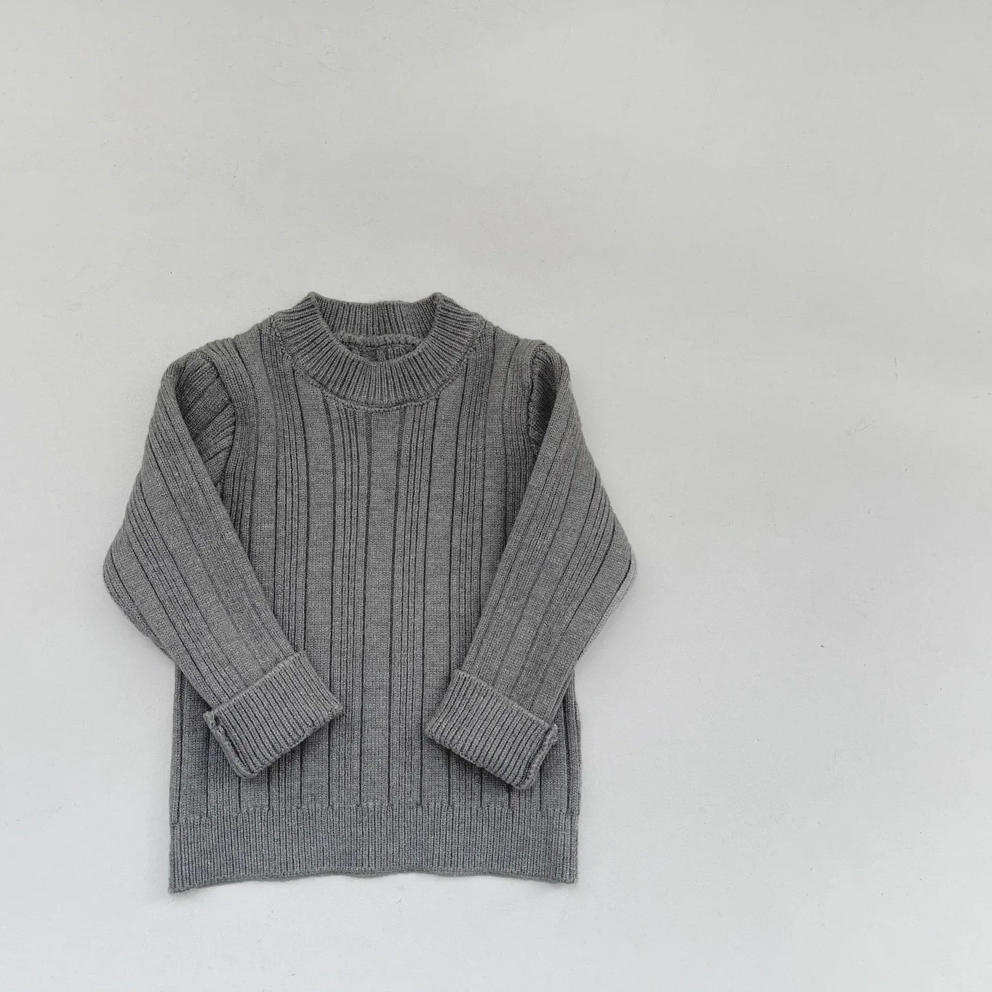 ニット・セーター Gray / 9M  73CM ベビーキッズ リブニットシンプルベーシックニット長袖セーター【mh0008042】