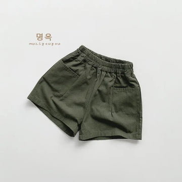 ハーフパンツ・ショートパンツ green / 12M  80cm キッズパンツ ショートパンツ シンプルベーシック 5カラー
