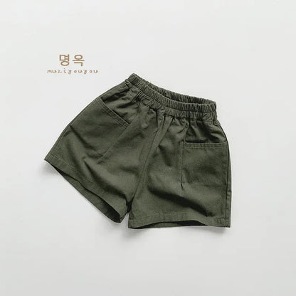 ハーフパンツ・ショートパンツ green / 12M  80cm キッズパンツ ショートパンツ シンプルベーシック 5カラー
