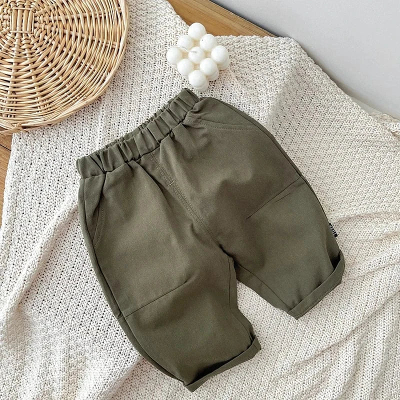 ロングパンツ・スウェットパンツ green / 66cm ベビーキッズパンツ シンプルベーシック ルーズロングパンツ 3カラー
