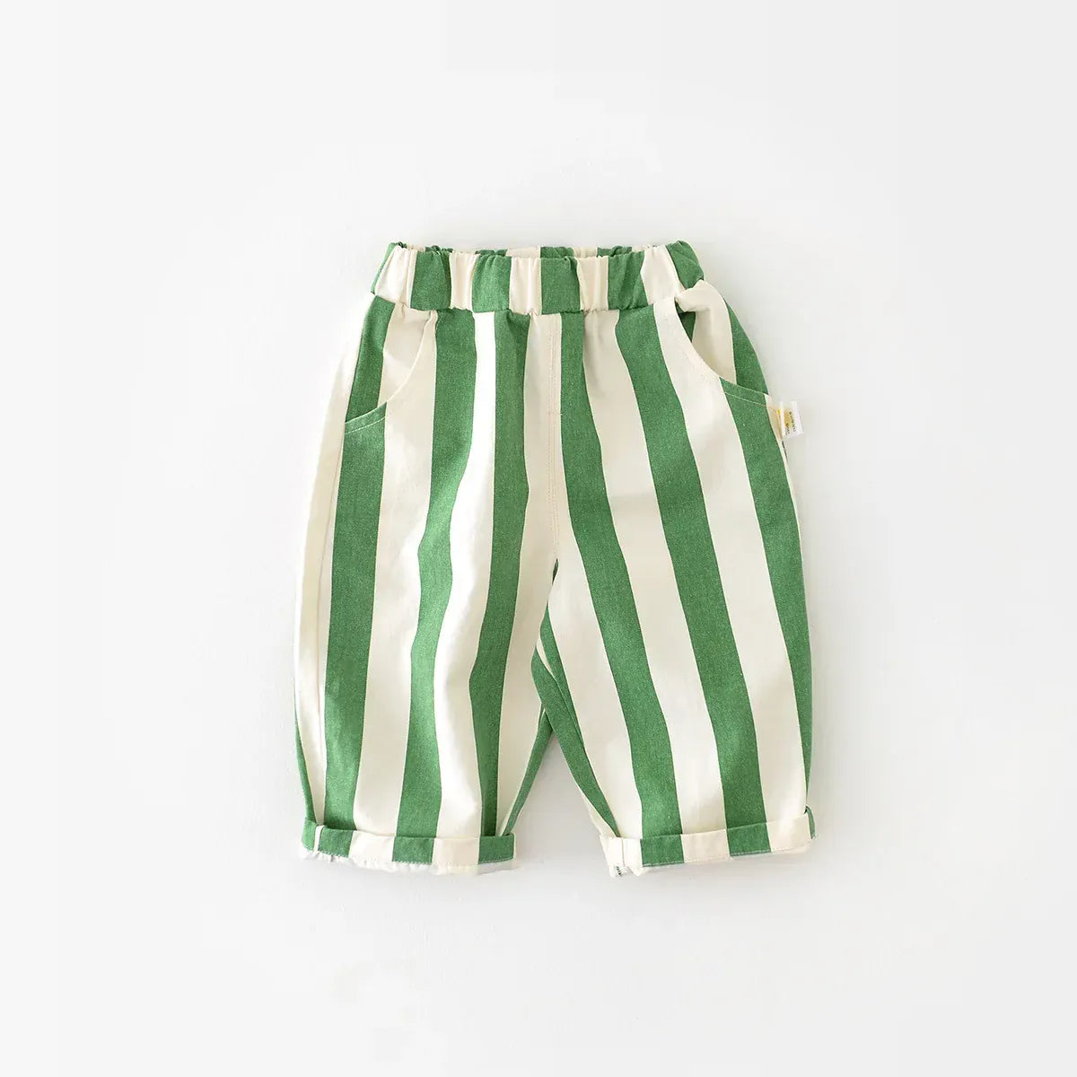 ロングパンツ・スウェットパンツ green / 73cm / 取り寄せ（3〜14日） ☺︎ ベビーパンツ ストライプ ルーズロングパンツ グリーン/ピンク/2カラー