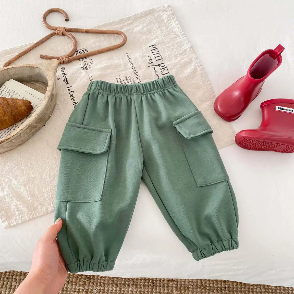 ロングパンツ・スウェットパンツ green / 9M  73cm キッズパンツ スウェットカーゴパンツ 4カラー