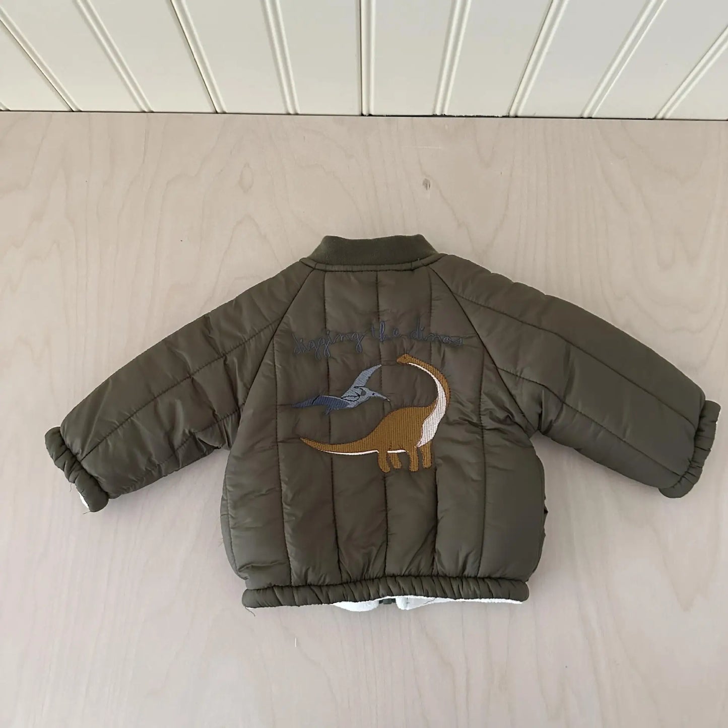 ショートコート・ジャケット・ジャンパー Green / 9M  73CM ベビーキッズアウター バック刺繍キルティングブルゾンジャケット【mh0008375】