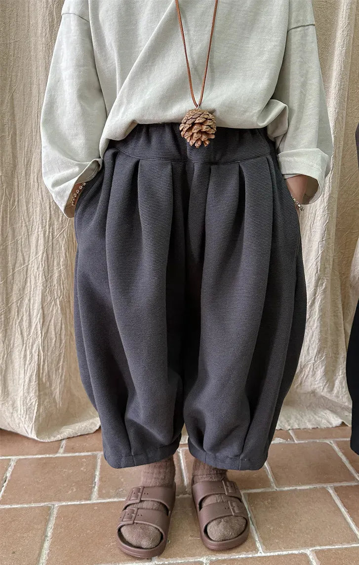 ロングパンツ・スウェットパンツ grey pant / 18M  (80cm) キッズパンツ ルーズタックパンツ ランタンパンツ 3カラー