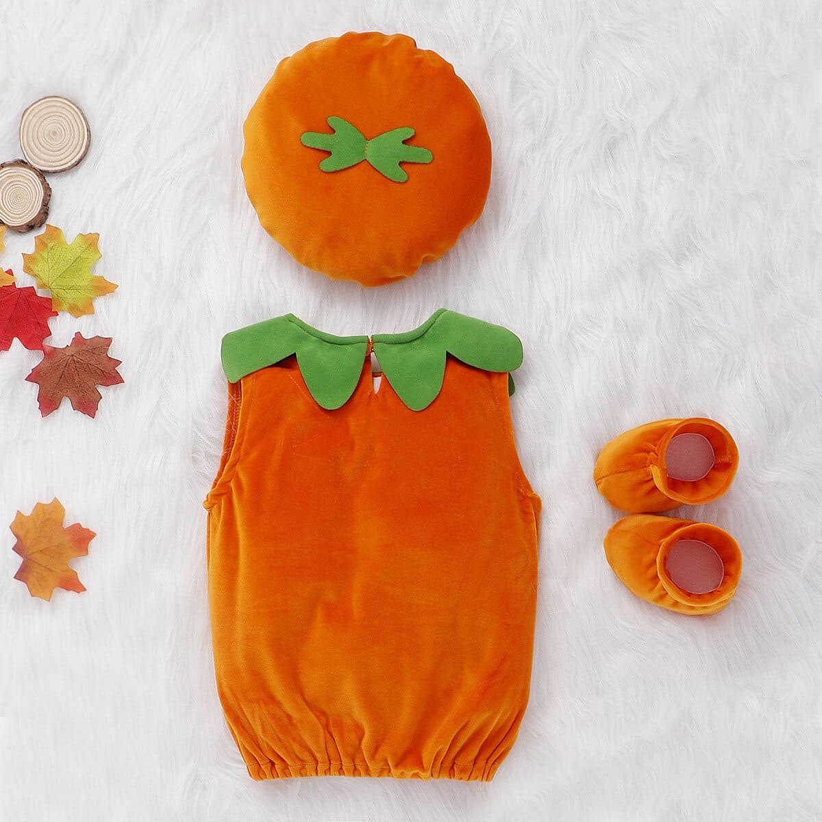 長袖ロンパース ベビー キッズ ハロウィン Halloween コスチューム かぼちゃ ジャックオーランタン 長袖 ボーダー ロンパース ユニセックス