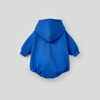 長袖ロンパース ベビーロンパース HELLOWレターロゴプリントフーディ長袖ボディスーツ 2カラー【mh0007265】