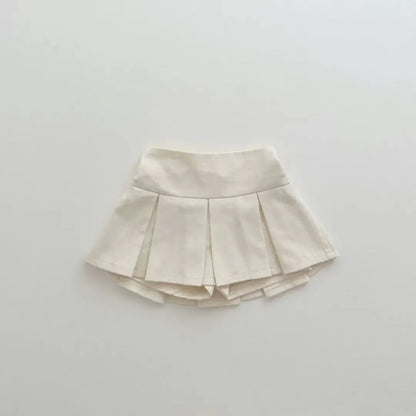 スカート Ivory / 9M 73cm ベビースカート パンツインスカート ボックスプリーツ ミニスカート ショートパンツ パステルカラー【mh0005713】