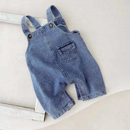 オーバーオール jumpsuit / 6M  66CM ベビートップス/オーバーオール ボーダー長袖Tシャツ/デニムサスペンダージャンプスーツ【mh0006788】