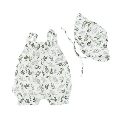 ノースリーブジャンプスーツ KB110-ZB33 / 66cm ベビージャンプスーツ キャミソールボディスーツ 帽子セット【mh0005884】