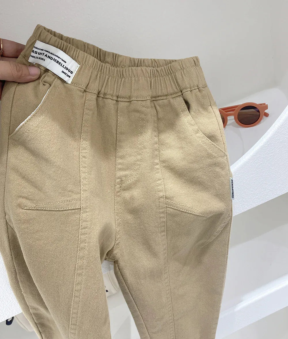 ロングパンツ・スウェットパンツ Khaki / 100cm 3T キッズパンツ シンプルベーシックロングペンシルパンツ【mh0008799】