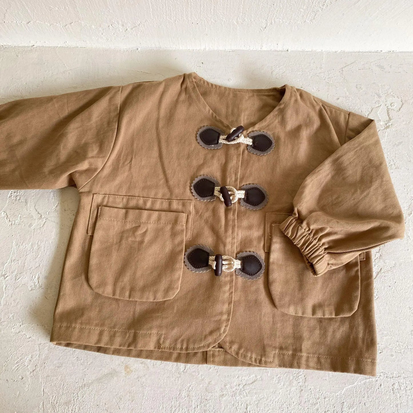 ショートコート・ジャケット・ジャンパー khaki / 12M  80cm キッズアウター ダッフル トグルボタン ジャケット コート 2カラー
