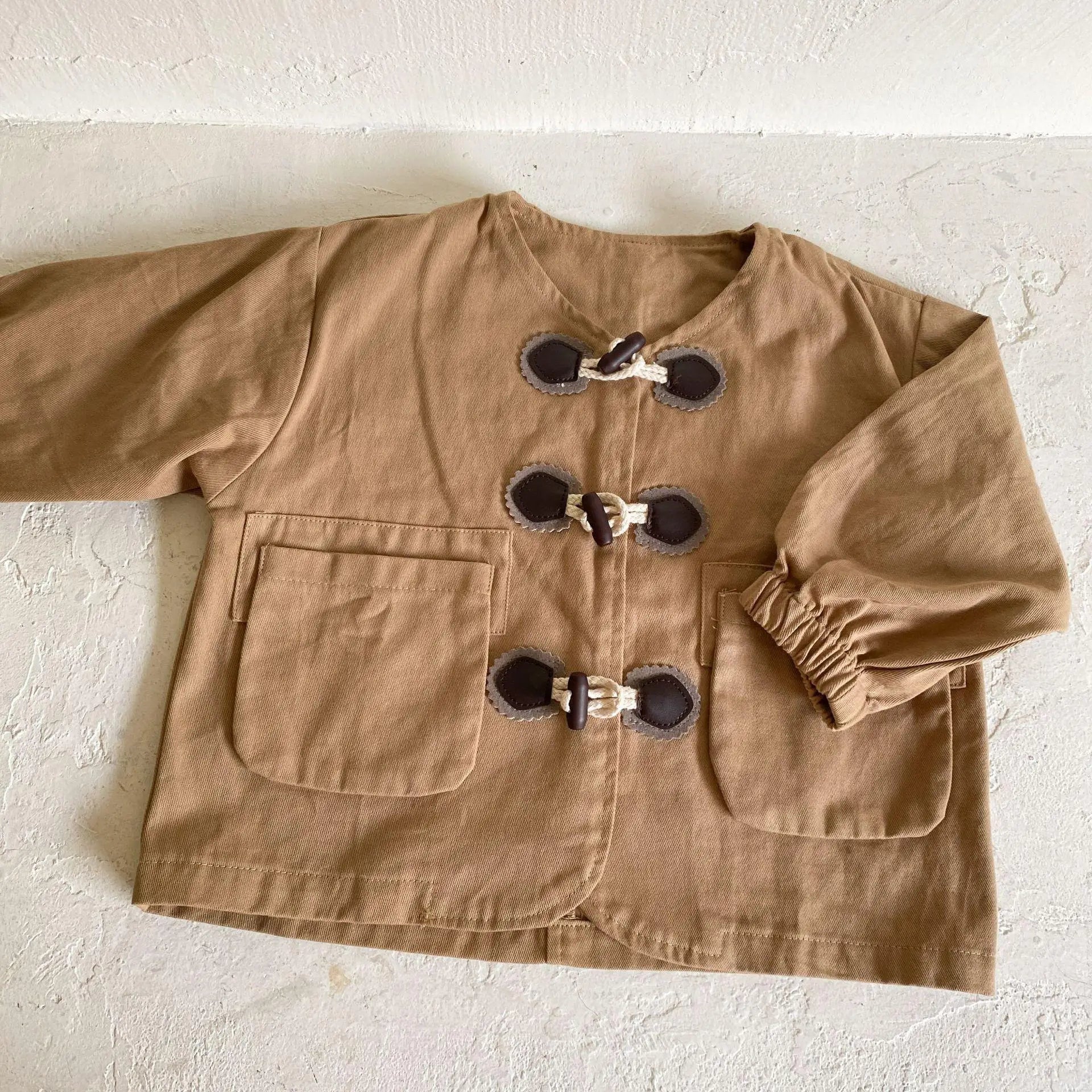 ショートコート・ジャケット・ジャンパー khaki / 12M  80cm キッズアウター ダッフル トグルボタン ジャケット コート 2カラー