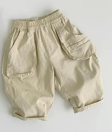 ロングパンツ・スウェットパンツ khaki / 12M  80cm キッズパンツ ルーズ ビッグポケット ルーズパンツ 2カラー