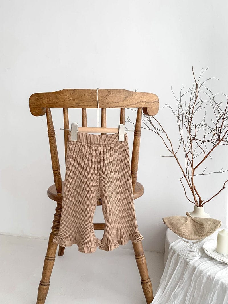 ロングパンツ・スウェットパンツ khaki / 66cm ベビー ニット フレア パンツ レギンス ガールズ