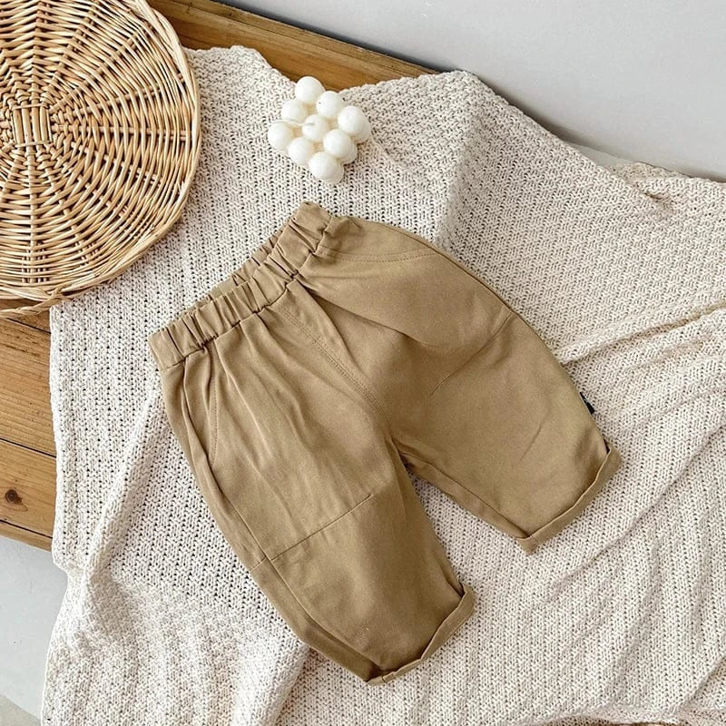 ロングパンツ・スウェットパンツ khaki / 66cm ベビーキッズパンツ シンプルベーシック ルーズロングパンツ 3カラー