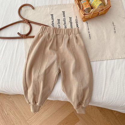 ロングパンツ・スウェットパンツ Khaki / 73cm キッズパンツ ルーズロングパンツ シンプルベーシック 3カラー【mh0004177】