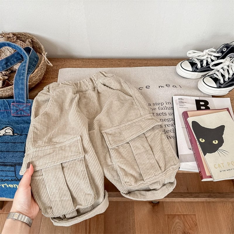 ロングパンツ・スウェットパンツ khaki / 80cm キッズ コーデュロイ ポケット カーゴパンツ ボーイズ