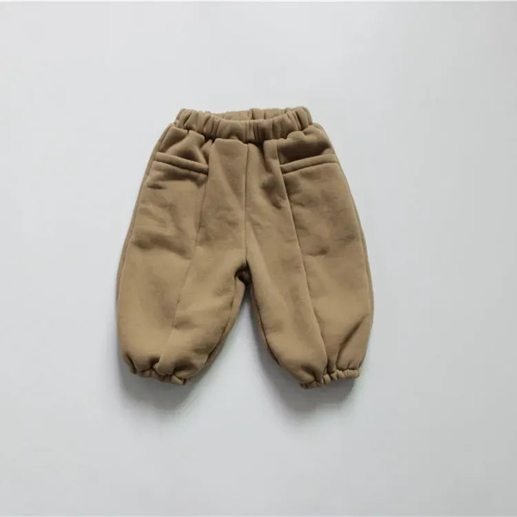 ロングパンツ・スウェットパンツ Khaki / 80cm / 取り寄せ（10〜35日） キッズパンツ 裏フリース スウェットパンツ 2カラー ボーイズ 男の子 子供服