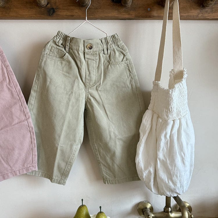 ロングパンツ・スウェットパンツ Khaki / 90cm ハートポケットルーズロングパンツ【mh0011044】