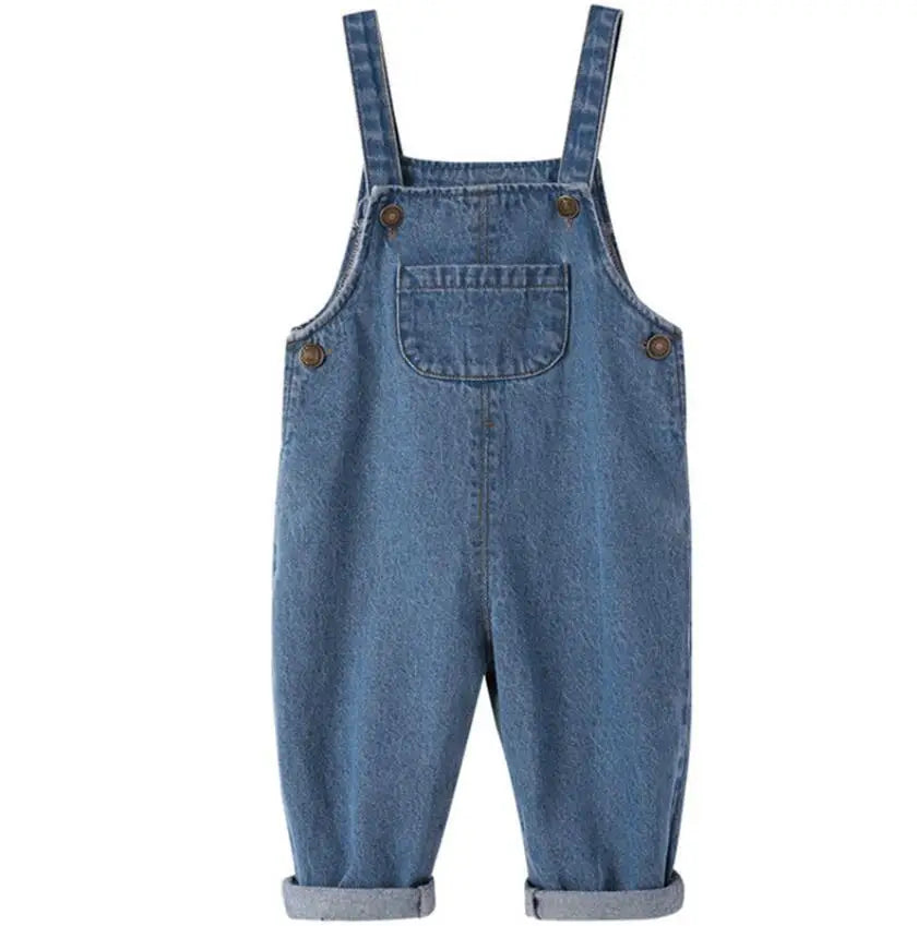オーバーオール Kids Overalls blue / 5 (80cm) キッズオーバーオール デニム サスペンダーパンツ 2カラー