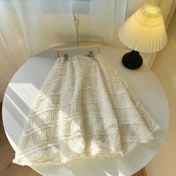 スカート lace skirt / 90cm 1-2y キッズスカート フリルレース Aラインスカート ベージュ