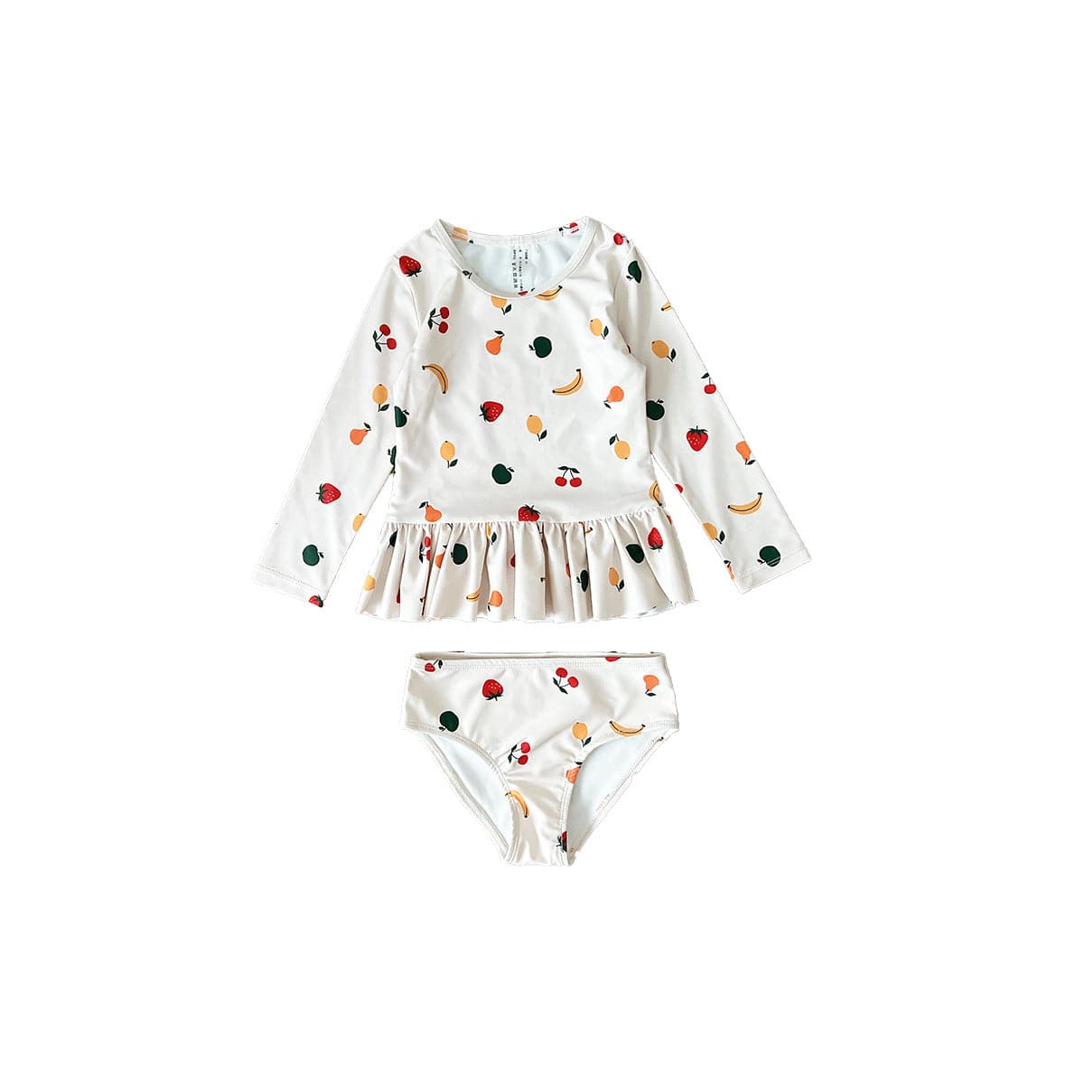 ベビー用水着 lace swimsuit fruit / 80 ガールズ水着 長袖セパレートスイムウェア ラッシュガード【mh0009288】