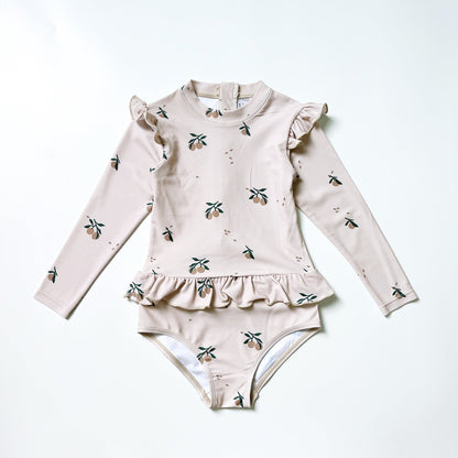 ベビー用水着 Lace swimsuit fruit / 80 ガールズ水着 長袖ワンピーススイムウェア ラッシュガード【mh0009328】