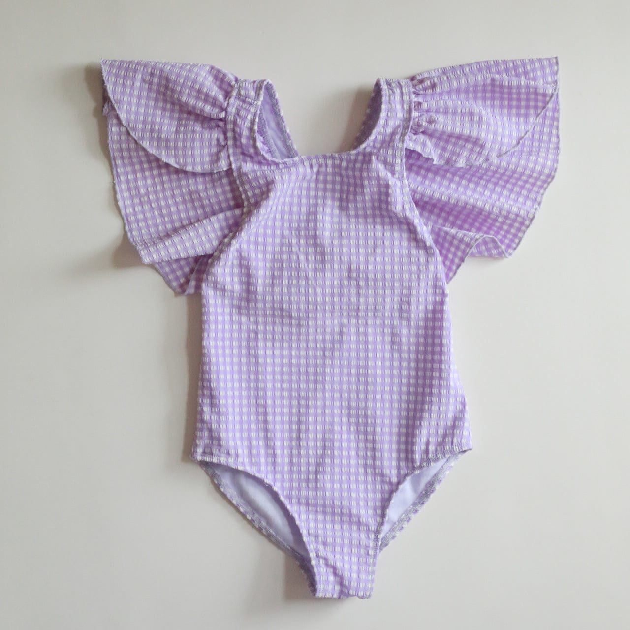 ベビー用水着 Lace swimsuit light purple check / 80 ガールズ水着 ノースリーブワンピース/セパレートスイムウェア ラッシュガード【mh0009335】
