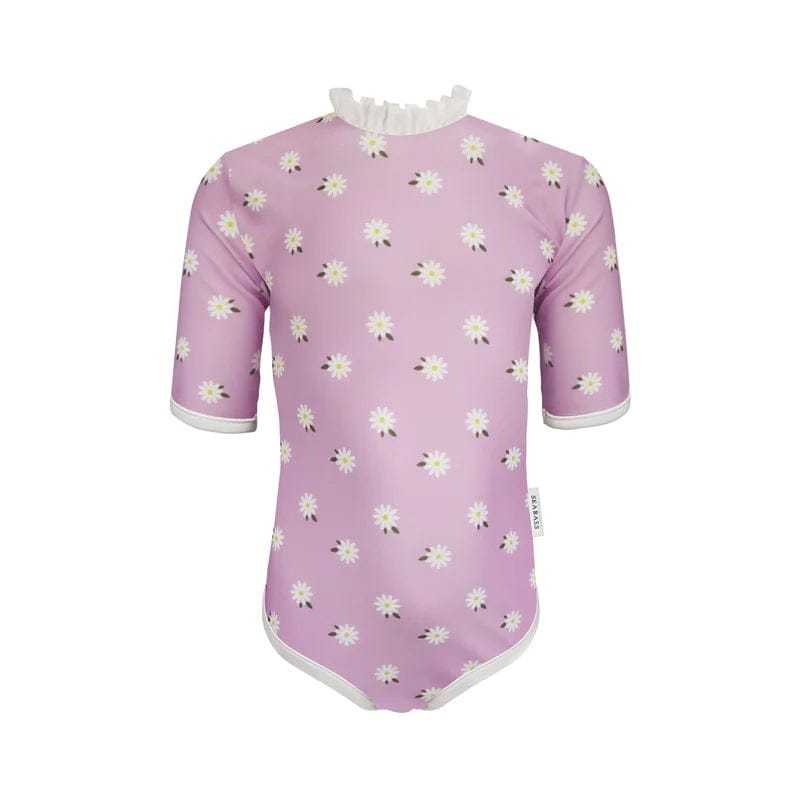 ベビー用水着 lace swimsuit purple daisy / 90 ガールズ水着 半袖ワンピーススイムウェア ラッシュガード【mh0009332】