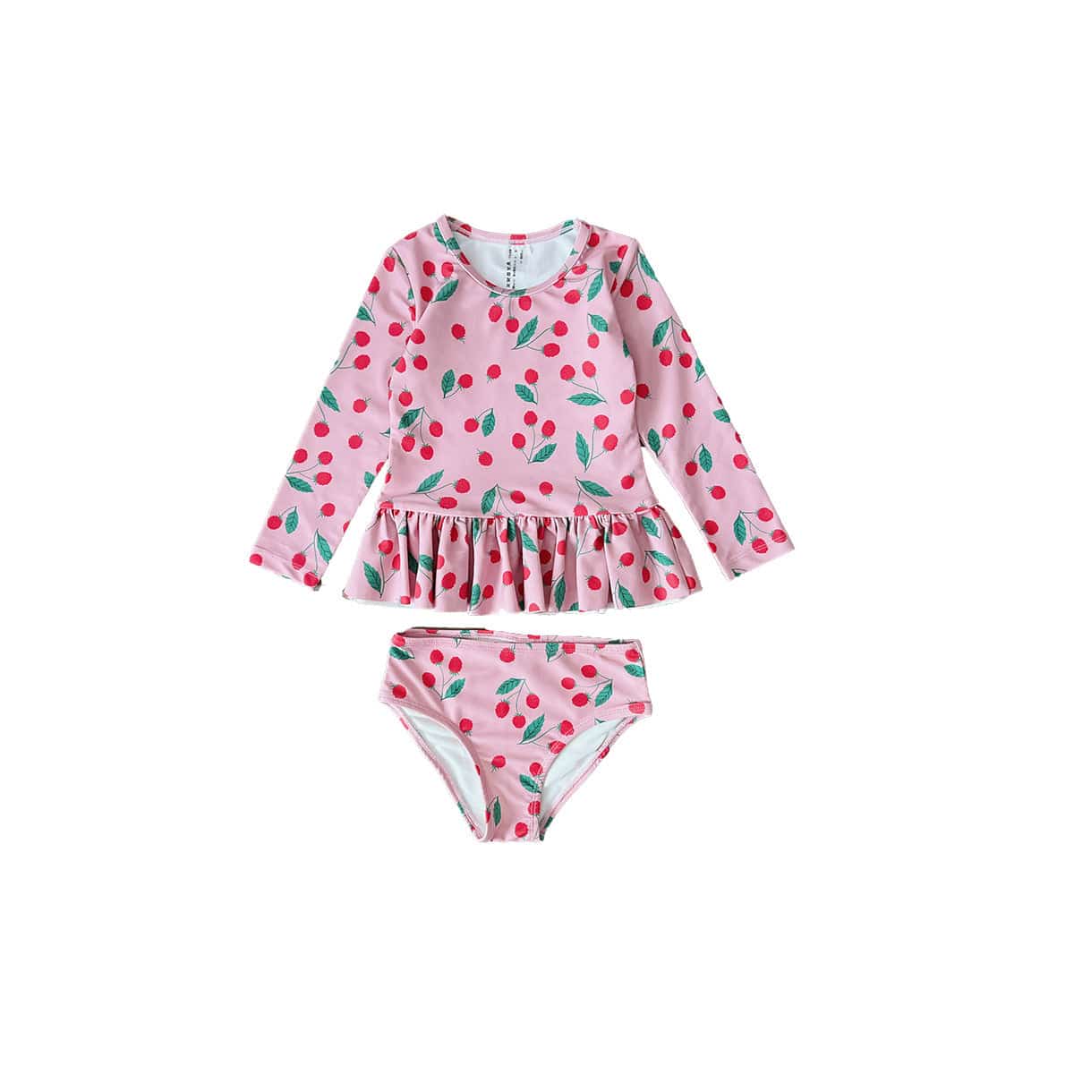 ベビー用水着 lace swimsuit raspberry / 80 ガールズ水着 長袖セパレートスイムウェア ラッシュガード【mh0009288】